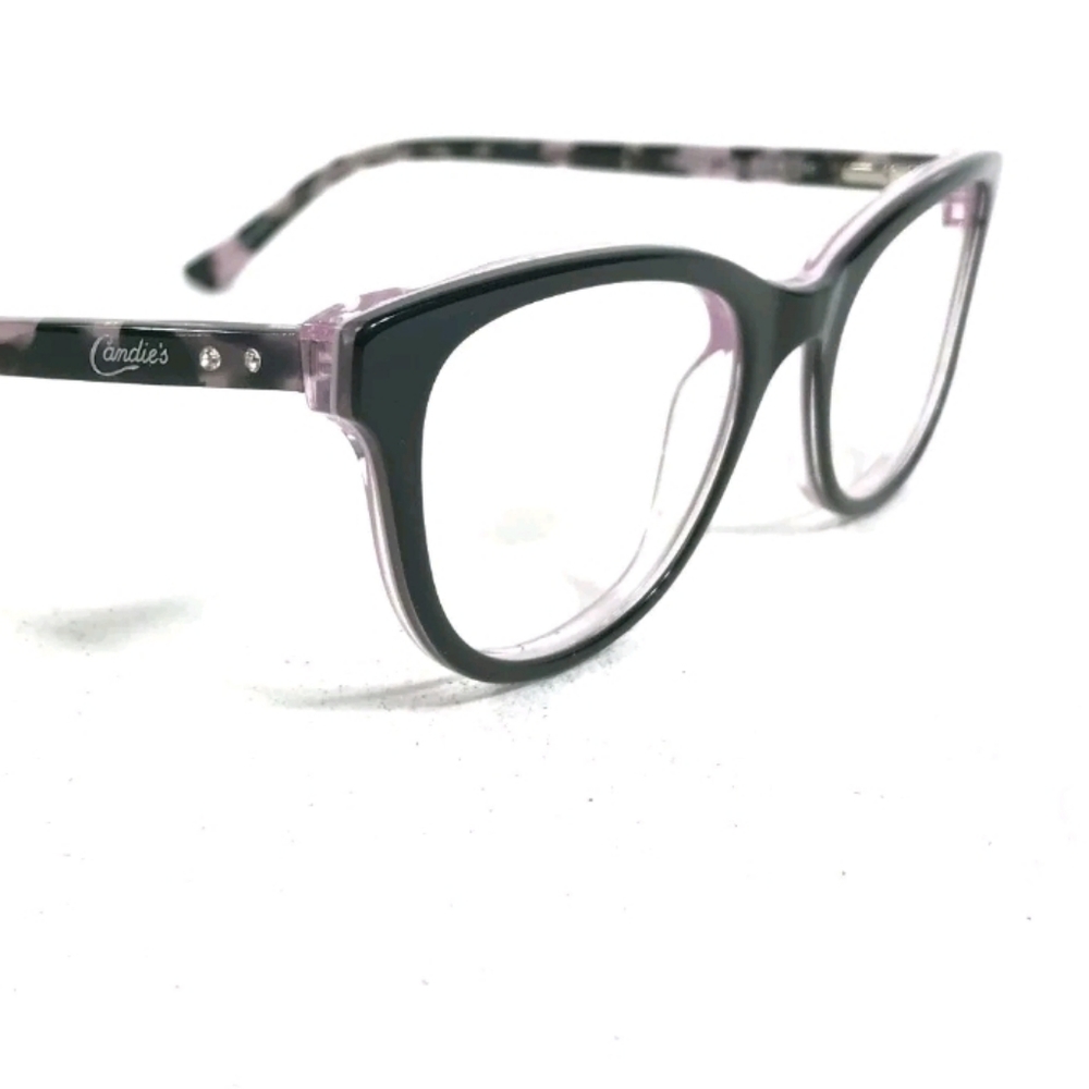 NWT Candies CA0162 005 Eyeglasses Frames Black&Pink Cat Eye  50-18-140